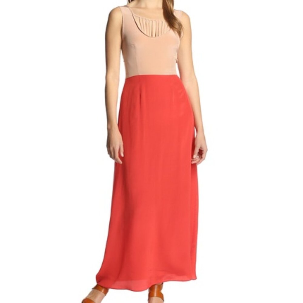 Luna by Josandra Ava Color Block Silk Dress NWT Size Small